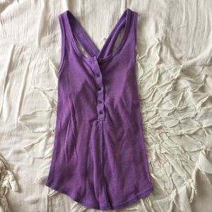 Purple Free People button up tank